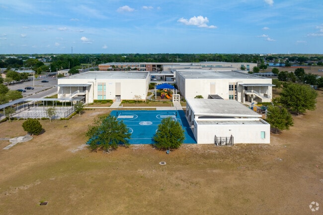 Lancaster Elementary has outdoor space and activities for Oak Ridge-Sky Lake students.