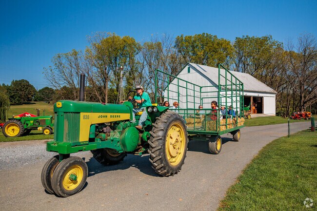 The hayrides are a popular attraction during Fallfest at Rose Hill.
