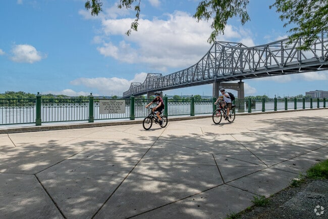 Enjoy a relaxing bike ride along the waterfront at Riverfront Park.