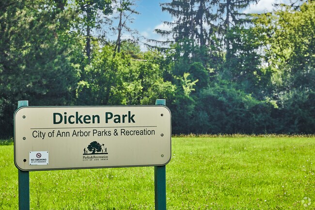 Dicken Park is small local nature area that is primarily an undeveloped lot.