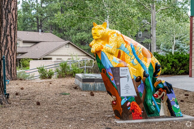 Mountain School students are proud of their mascot which is displayed just outside the office.