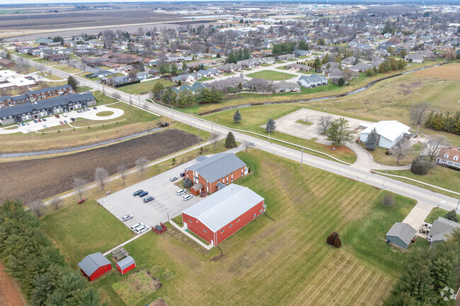 Morton High School is located conveniently near a residential area.