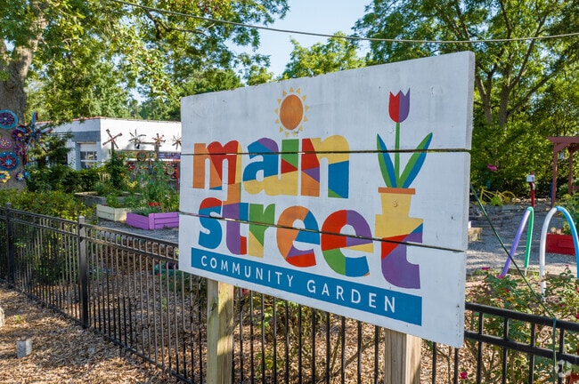 Check out the artsy vibe in Main Street Community Garden downtown.