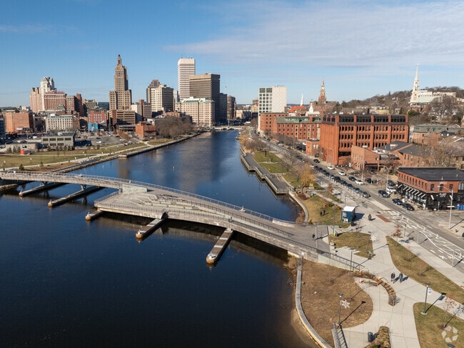 Discover serenity near Olneyville at the Providence River Walk and Bike Bridge in Downtown.