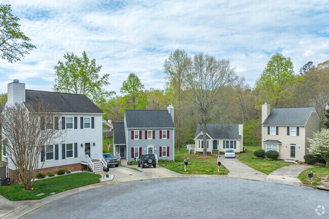 Colonial style homes are popular around Adams Farm.