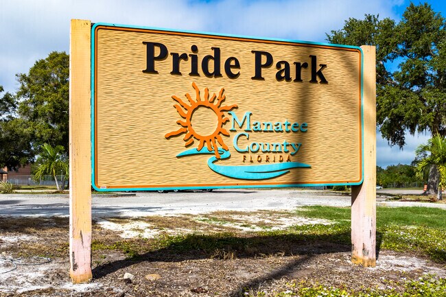 Pride Park in Oneco is open from sunrise to sunset and has a small gazebo.