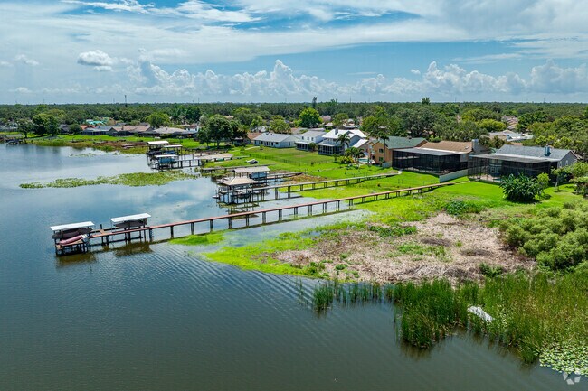 Lots of homes in Lake Park feature direct waterfront access and many residents have their own private docks.