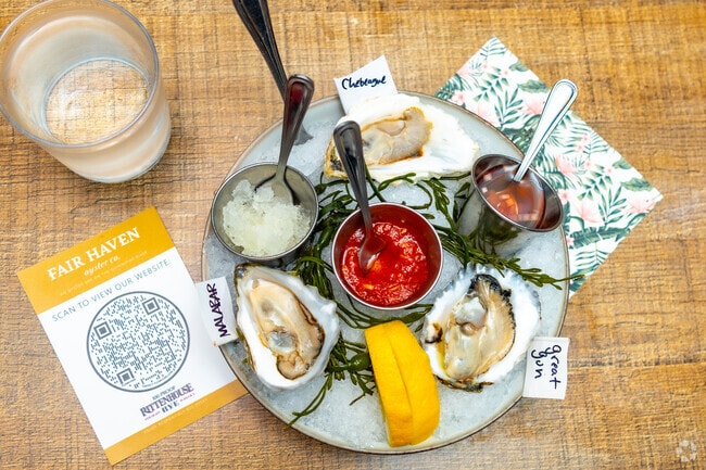 Try a variety of fresh oysters at Fair Haven Oyster Company in the Fair Haven neighborhood.