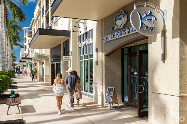 The many shops of Mercato are just a short drive from The Orchards.