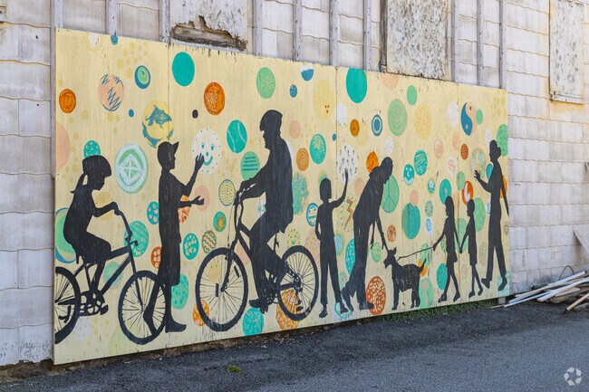 A colorful mural captures the spirit of New Freedom.