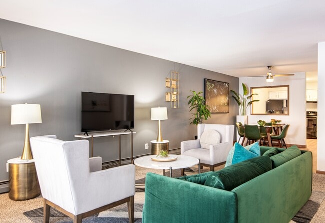 Living room with accent wall