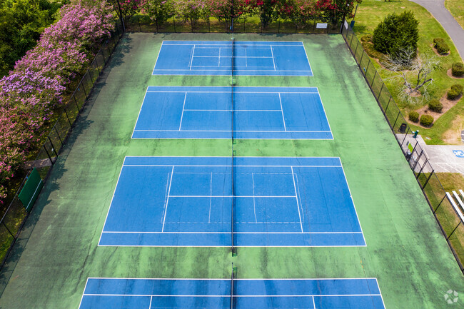 Forest Hills Park has many amenities including tennis courts.