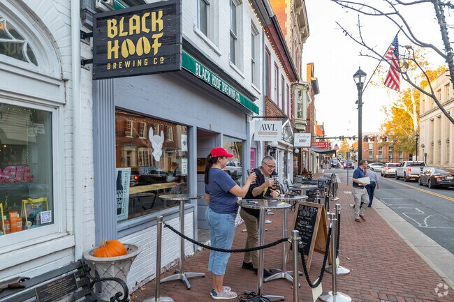 Locals enjoy there german beer at  Black Hoof Brewing Company in Leesburg, Va.