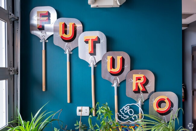 Local businesses in Holy Cross feature beautifully designed artwork.