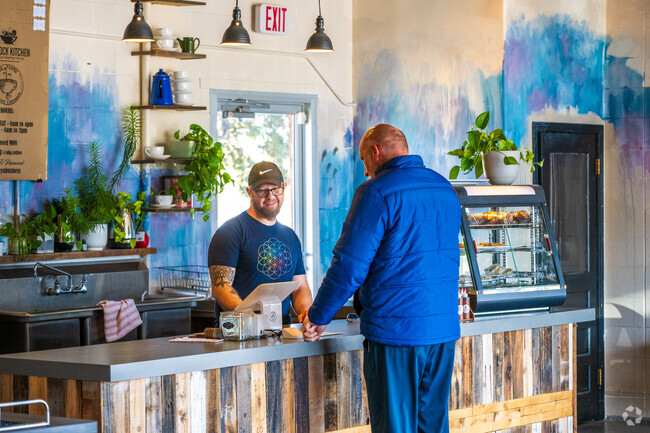 Start your day with a smile and cup of coffee at ABQ Coffee in Mesa Village.