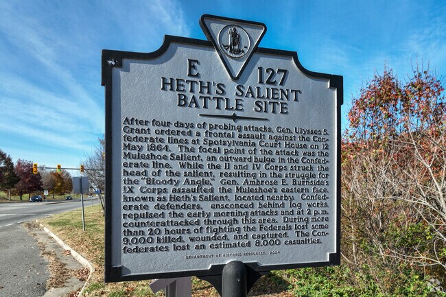 Enjoy the historical sites that Spotsylvania Courthouse neighborhood has to offer.