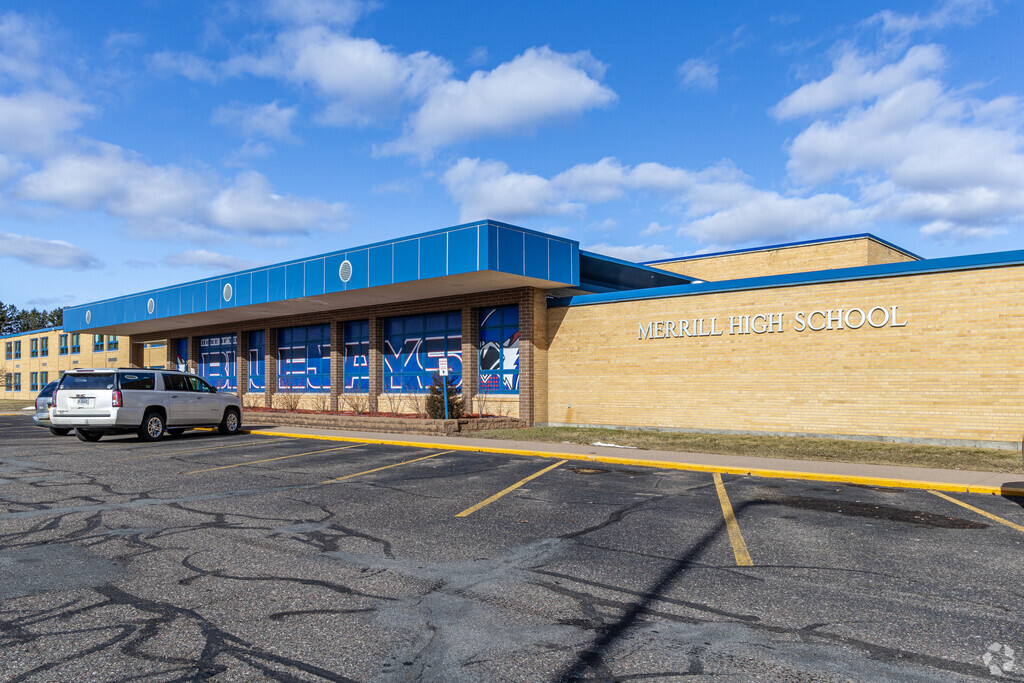 Merrill High School has about 803 students in grades 9-12.