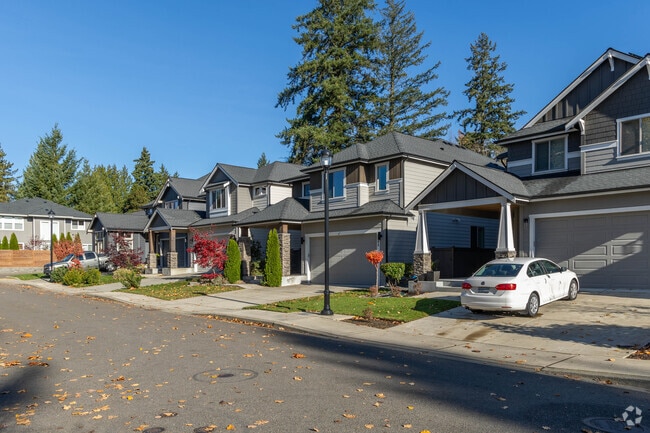 Modern two-story homes can often be found on the leafy streets of West Renton Highlands.