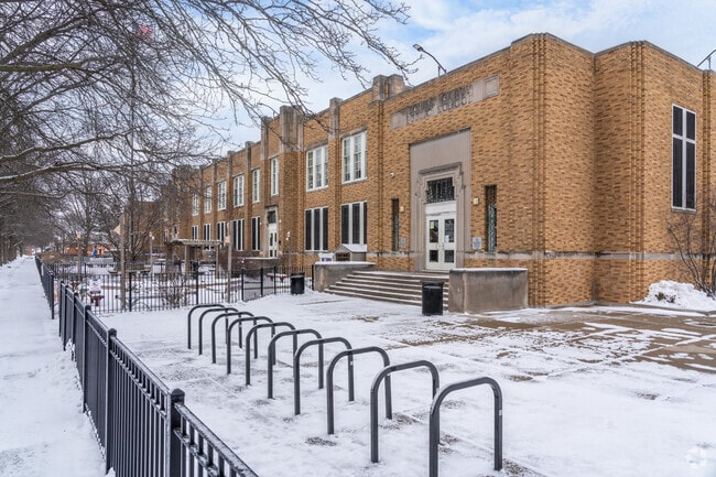 Garvy J Elementary School has plenty of bike racks for students.