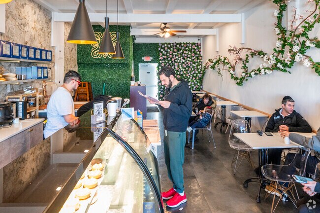 Pati's bakery serves homemade Olive Bread like no other, along with a renowned Almond Croissant.