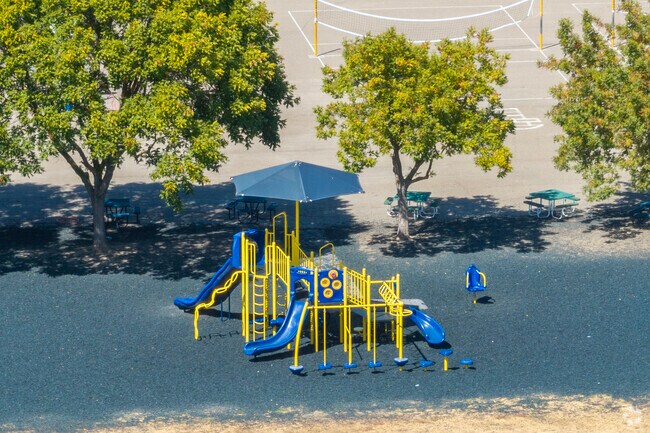 The playground at Bernhard Marks Elementary School in Dos Palos.