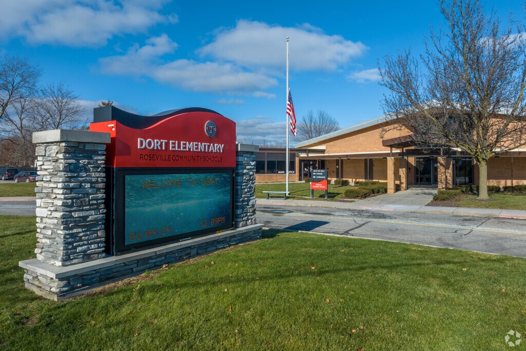The sign at Dort Elementary School.
