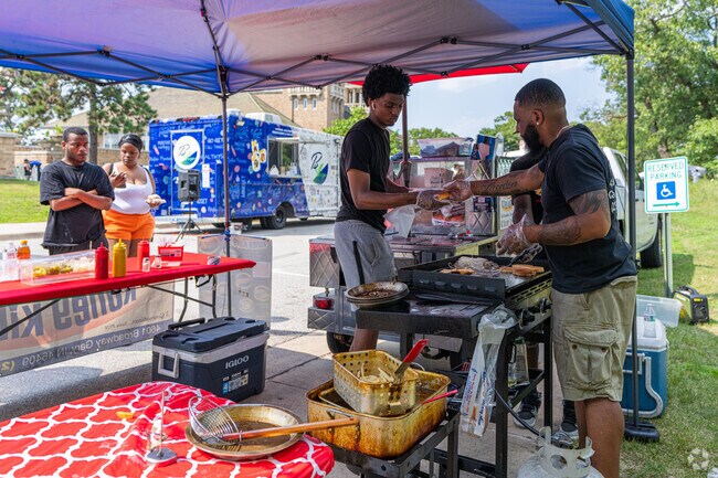 The burgers look amazing at the Food Truck Festival in Miller.