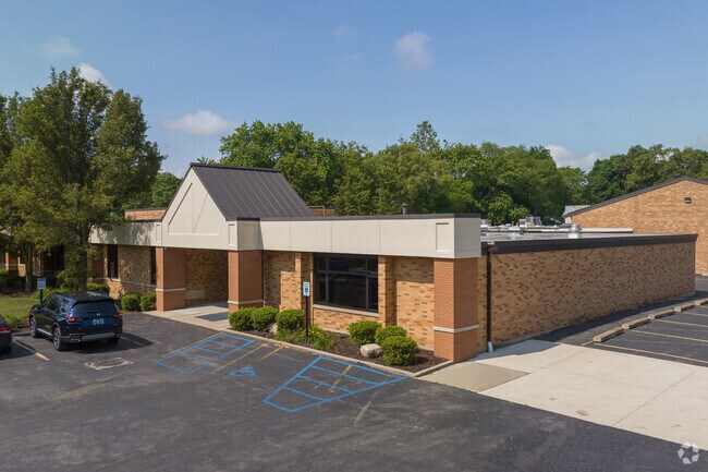 Entrance to Plymouth Christian school on Plymouth Ave in Grand Rapids, MI.
