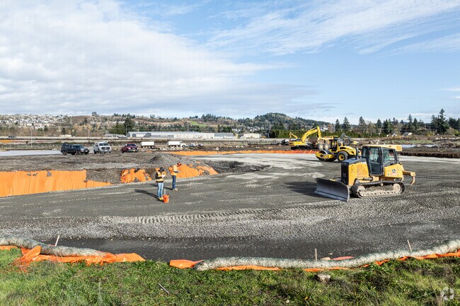 A mixed-use development that broke ground in the fall of 2024 in Washougal.