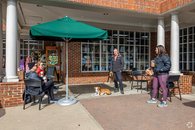 At the southern end of Sharon Woods, you'll find locals enjoying some coffee at Starbucks.