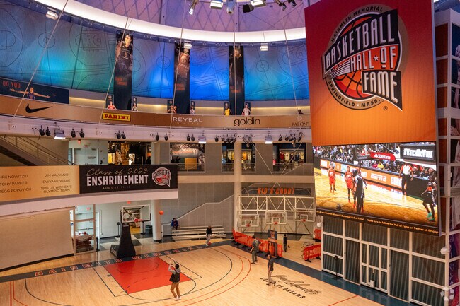 You can come play at Naismith Basketball Hall of Fame in Springfield Pine Point.