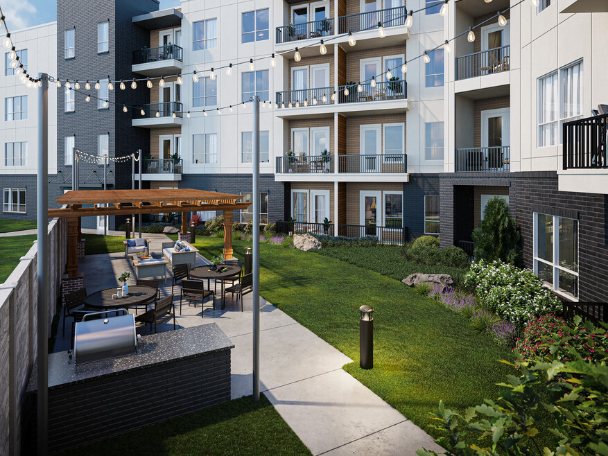 Outdoor Lounge with Fire Pits & Grilling Stations