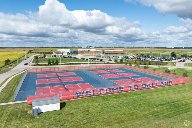 Students from Huxley and neighboring towns complete their primary educations at Ballard High School.