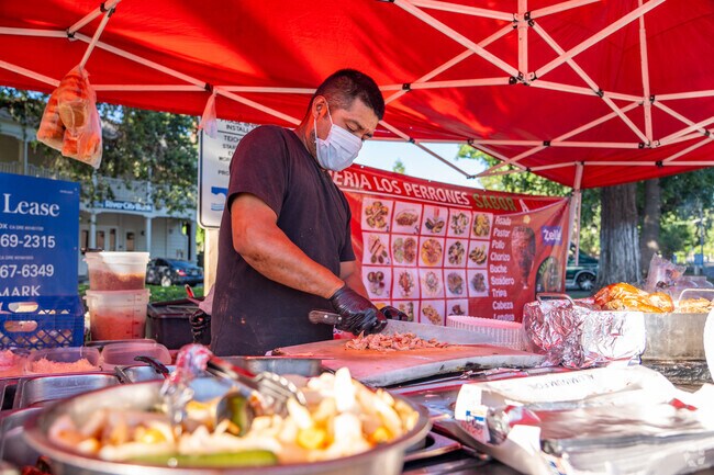 Taqueria El Perrones is a popular taco stand in Northrup.