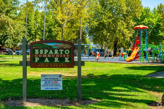 Esparto Community Park provides shade, play areas, and picnic spots near the town's center.