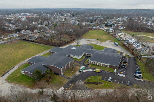 Wessagusset Elementary School in Weymouth rests by large playing fields.
