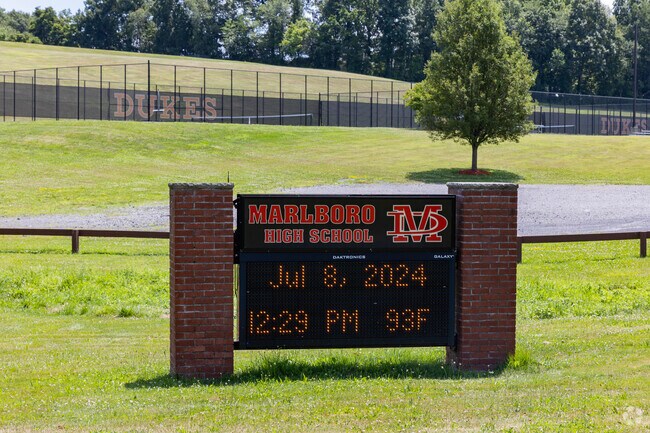 Local students at Marlboro Central High School, which keeps class sizes small..