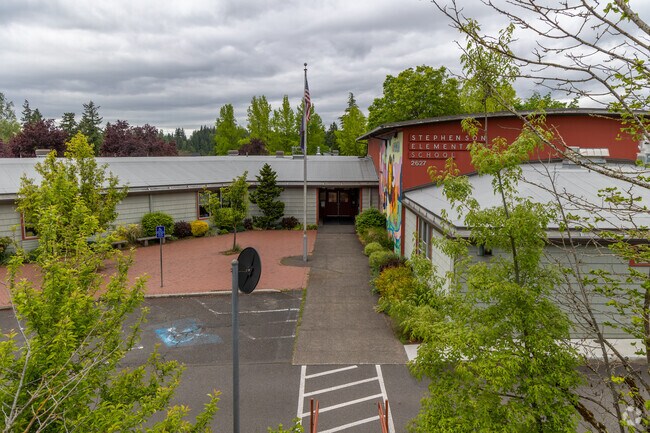 Stephenson Elementary School provides education in the neighborhood of Arnold Creek.