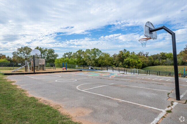 Basketball courts for sports enthusiasts at Lakeview Elementary School in Norman.