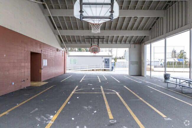 Hillcrest Elementary School basketball court.