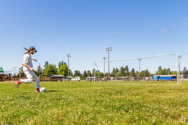 Lloyd Murrey Park has ballfields equipped with goals and nets for Elma residents to enjoy.