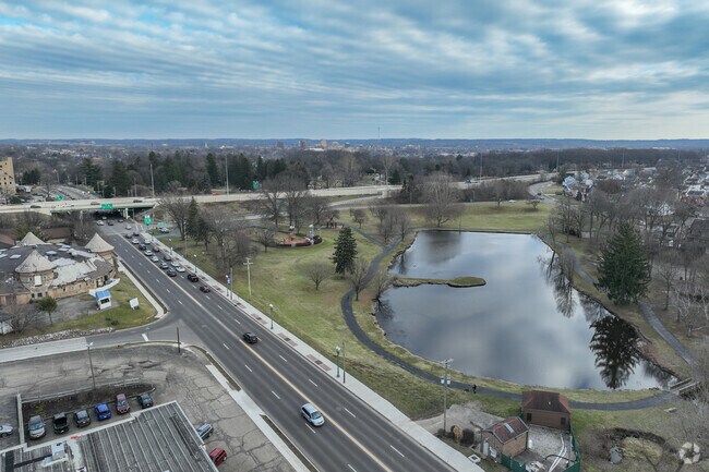 Just an hour drive from Meyers Lake Interstate 77 will get you to Downtown Cleveland.