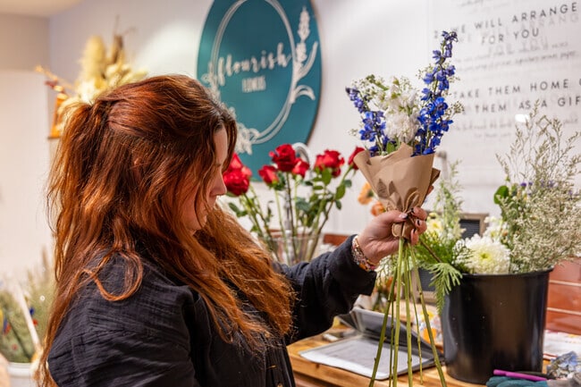 Fountaincrests' Cultivate Coffee + Flowers has a large assortment of flowers to choose from.