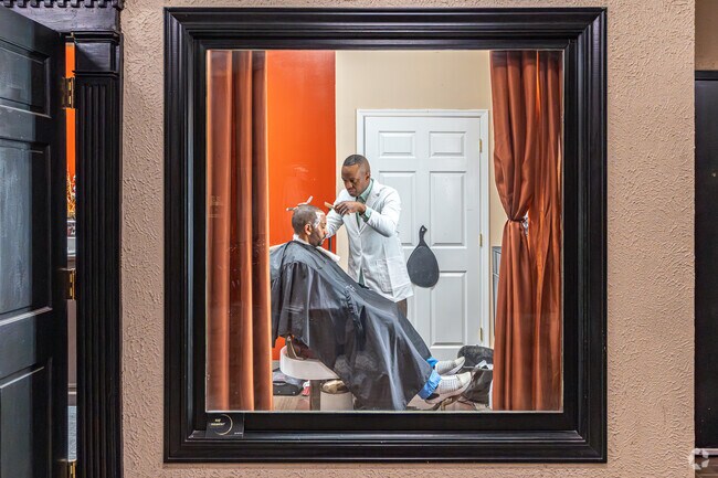 The Shave Room, located near Lexington Hills, is a favorite among residents.