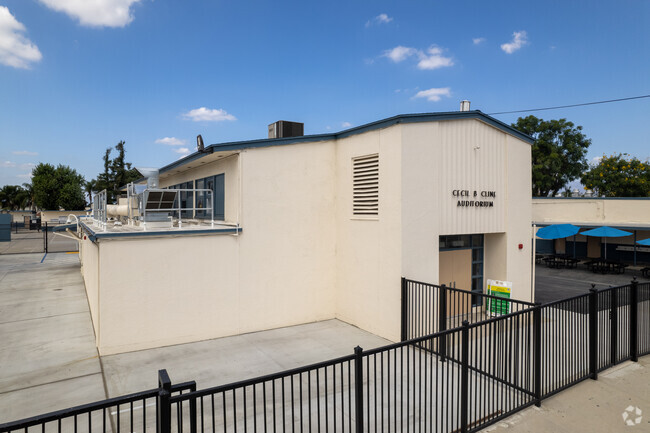 The auditorium at Maxson Elementary is used for gym classes and peep rallies.