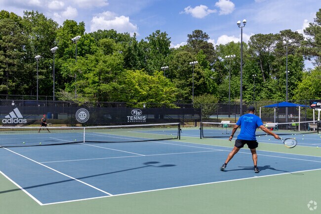 The Blackburn Tennis Center, with complete pro shop, is located in Blackburn Park in Brookhaven.