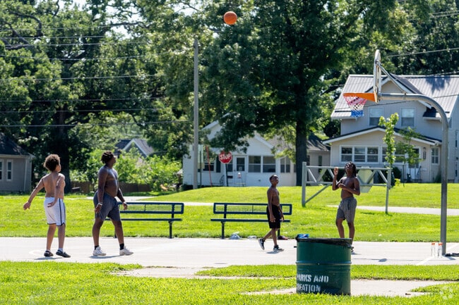 Catch a game of basketball at Daniels Park in the Mound View area.