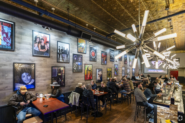 Heritage Square locals can go to Retro Rocks Pub for various food options.