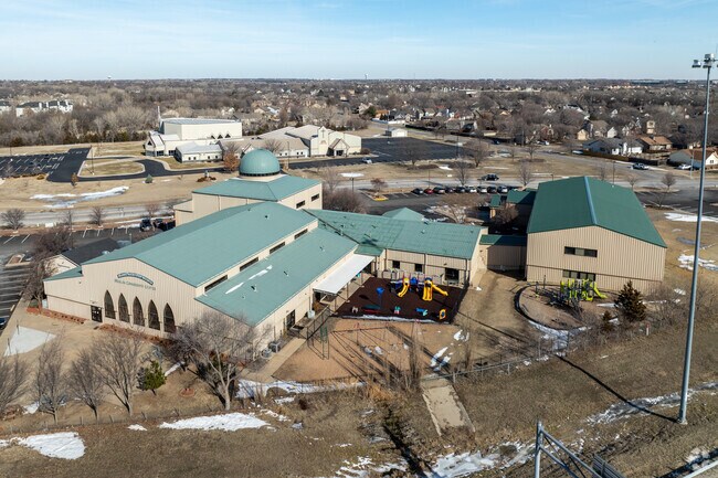 Here is an aerial view of Annoor Islamic School.