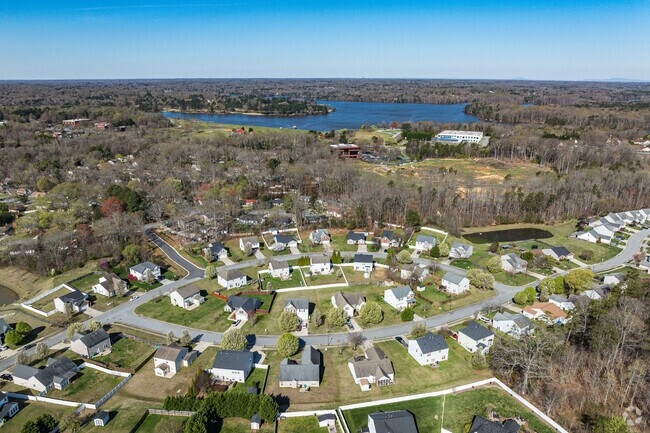 Hickswood is located just east of Oak Hollow Lake.